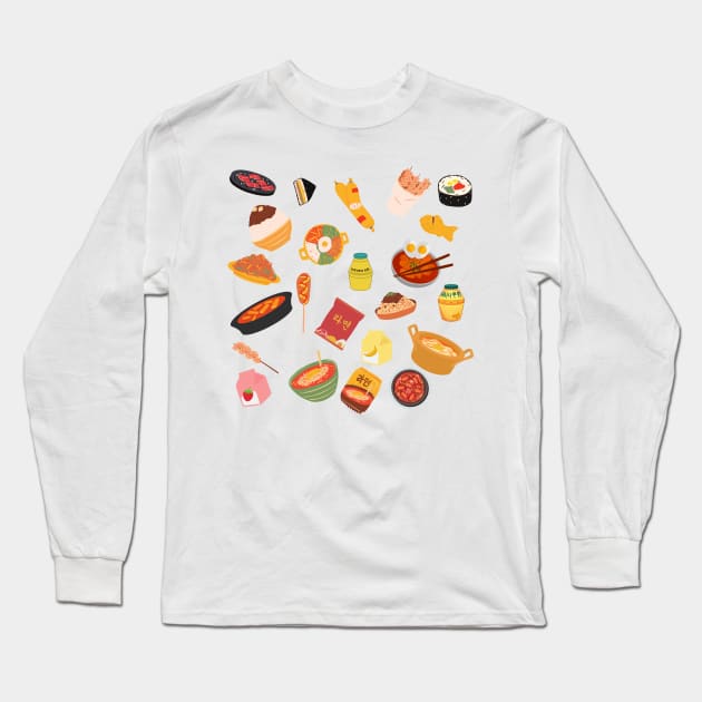 Korean foods Long Sleeve T-Shirt by Smuchie